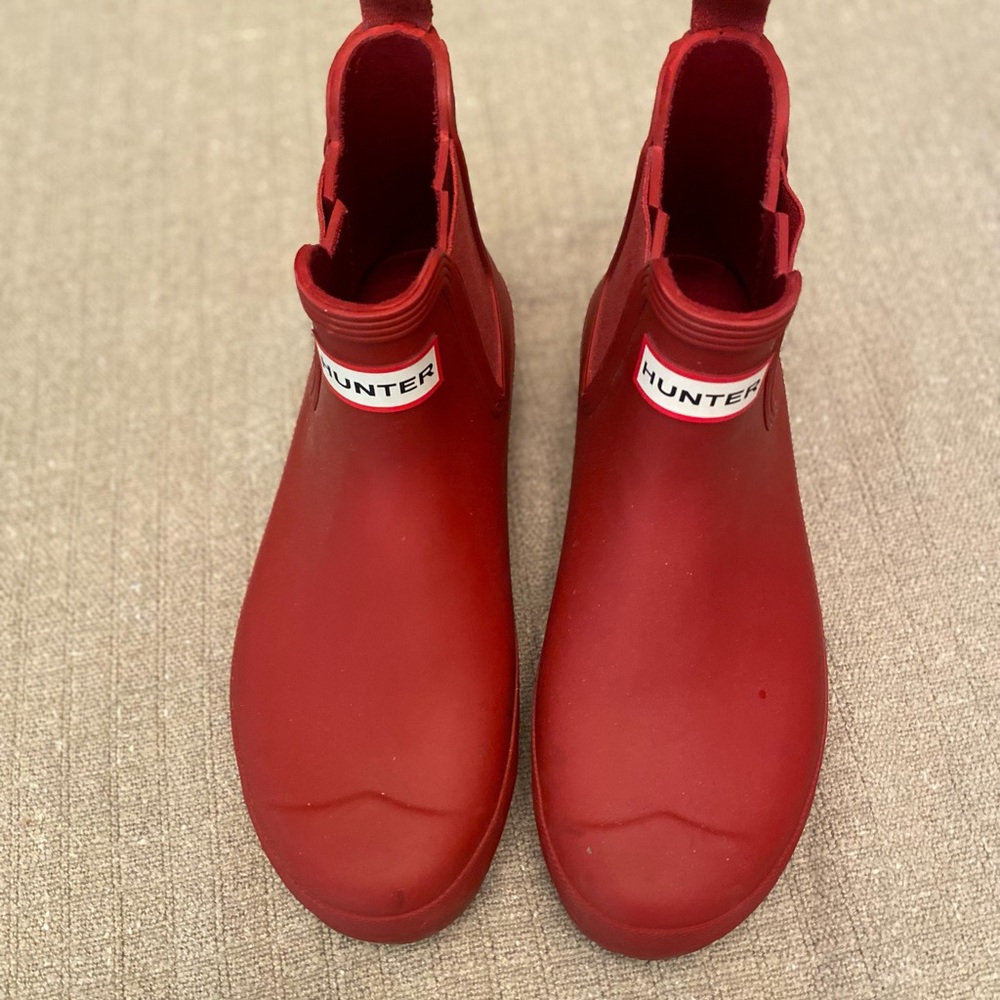 Hunter original rubber rain short boots size 7